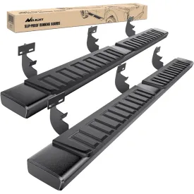 2009-2018 Dodge Ram 1500 Quad Cab 2019-2024 Dodge Ram 1500 Classic 2010-2024 Dodge Ram 2500 3500 6 Inch Slip-Proof Aluminum Bolt-on Side Step Nerf Bars Running Boards