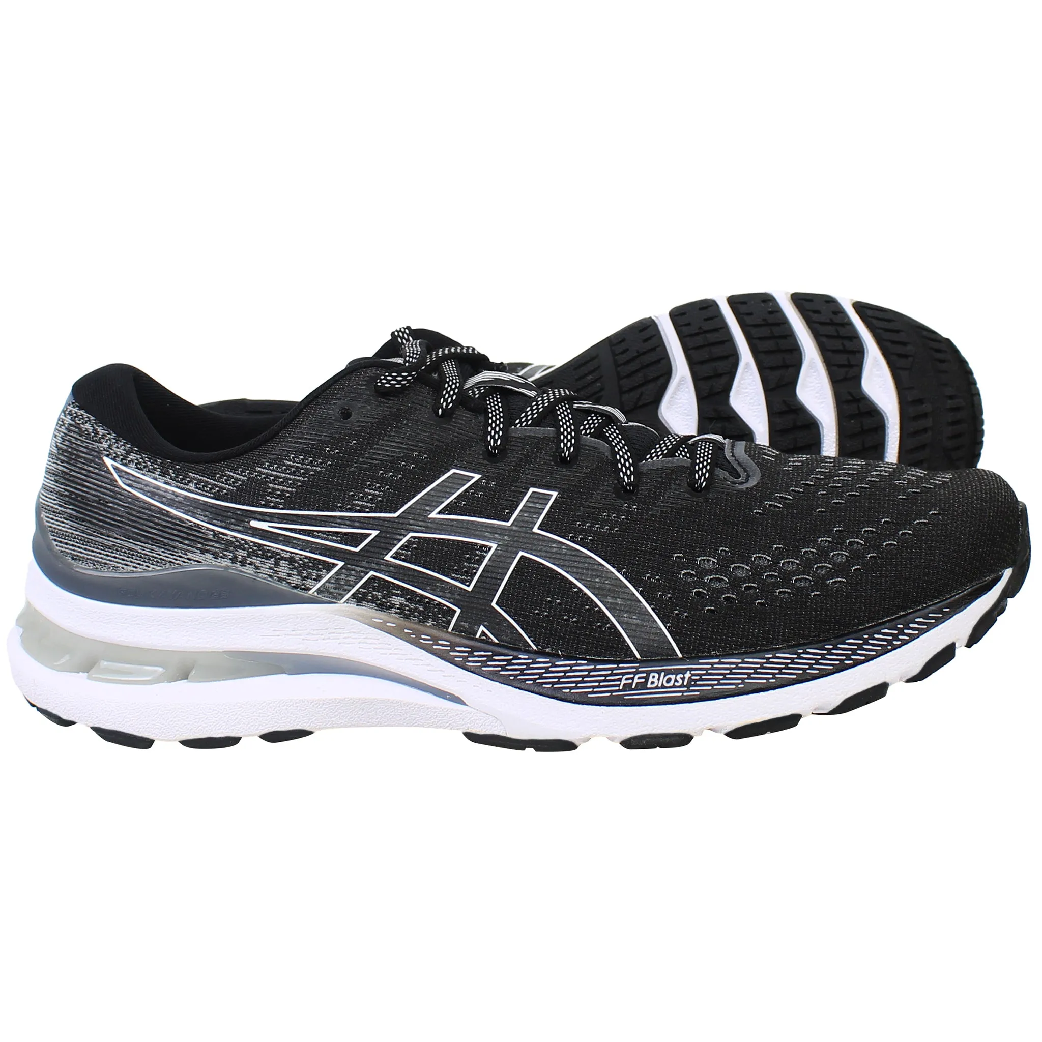 Asics Gel-Kayano 28 Womens Black/White Running Shoes