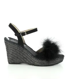 Calzanor 2213 Marabu Black Slingback Espadrilles
