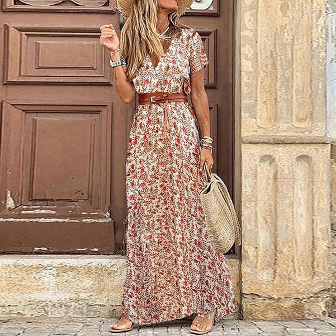 Cienna™ | Boho Belted Maxi Dress