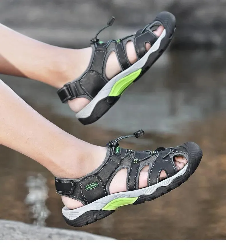 Classic Fashion Breathable Casual Men Outdoor Non-slip Flat Wading Sandals Shoes