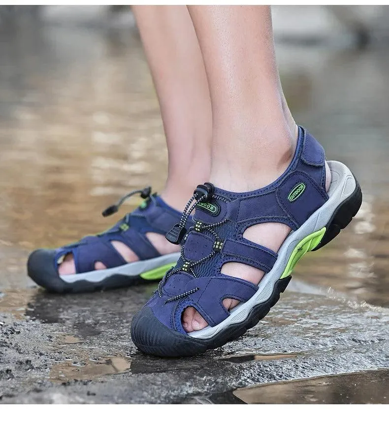 Classic Fashion Breathable Casual Men Outdoor Non-slip Flat Wading Sandals Shoes