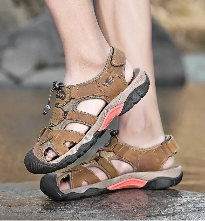 Classic Fashion Breathable Casual Men Outdoor Non-slip Flat Wading Sandals Shoes