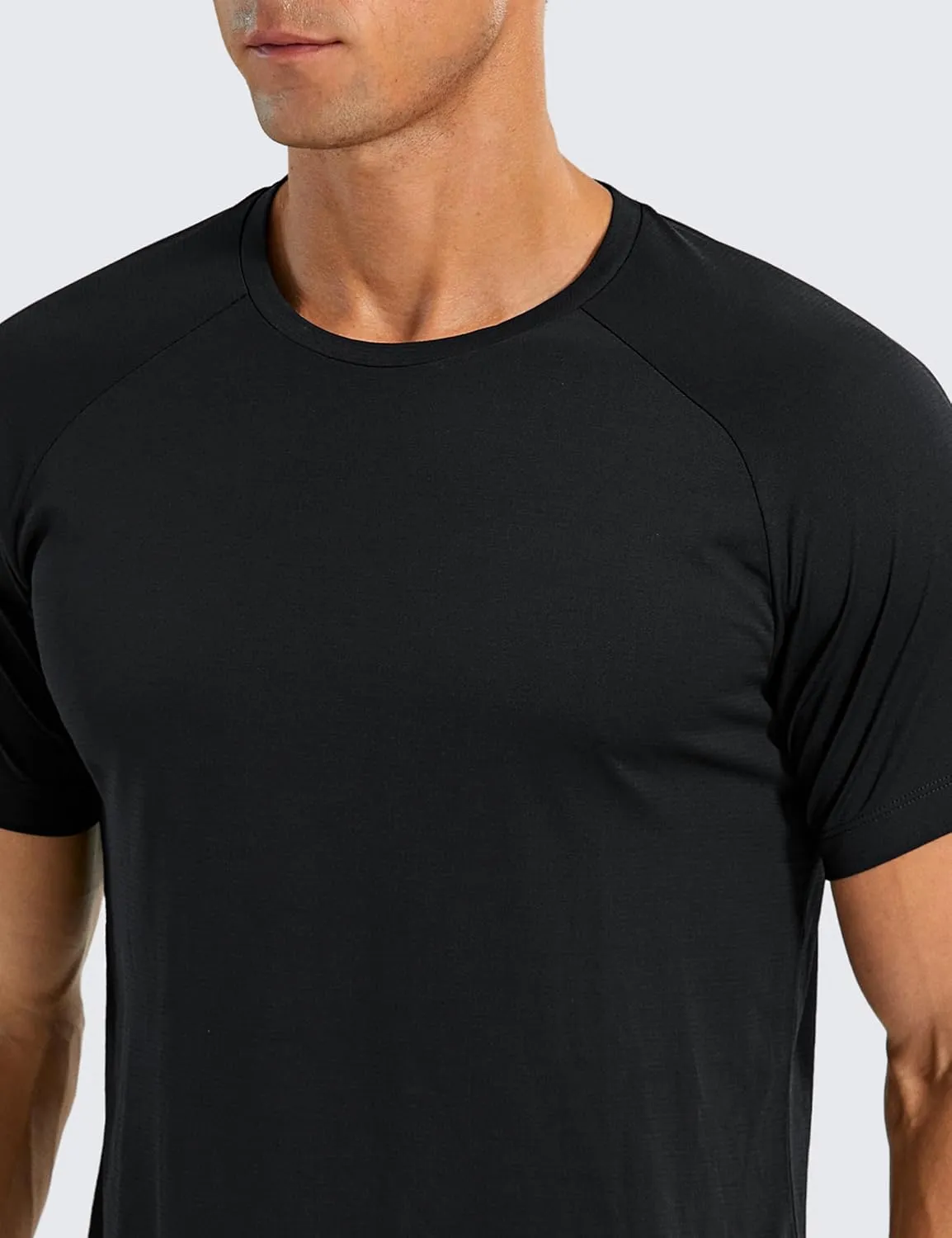 CRZ YOGA Lightweight Short Sleeve T-Shirt for Men Quick Dry Workout Running Athletic Tee Shirt Tops