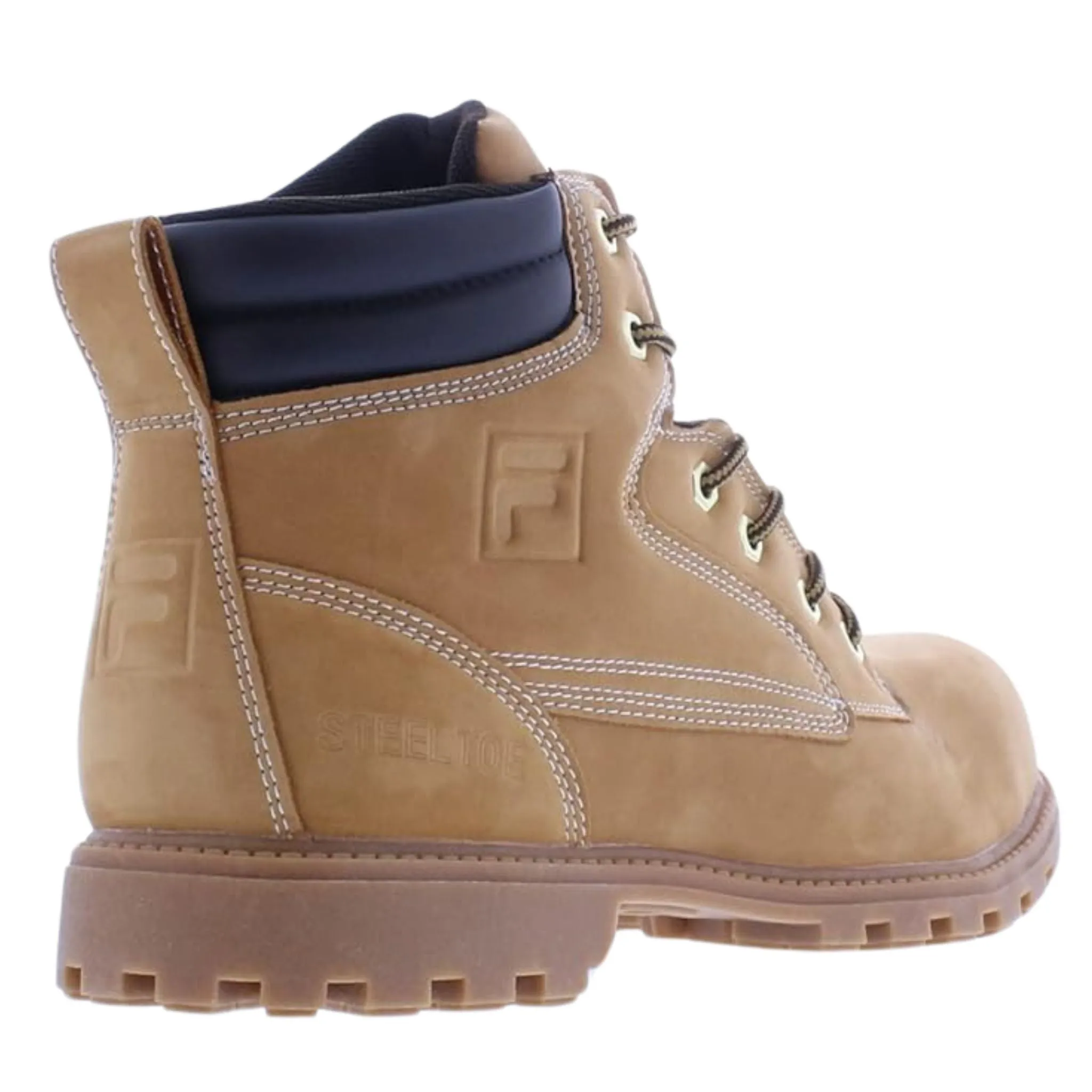 Fila Men's 1LM00982 248 Landing Steel ST  Wheat Espresso Gum Work Shoes