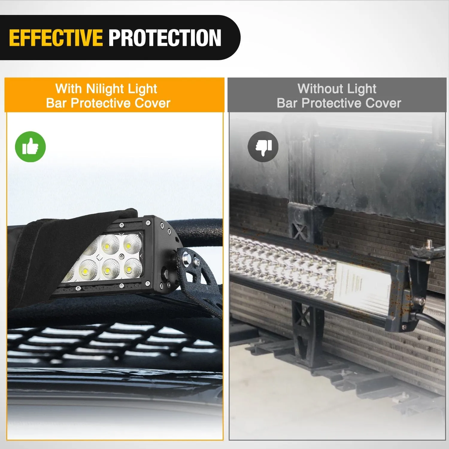 LED Light Bar Cover 32 Inches Black Nylon Protective Sleeve Universal Fit Straight and Curved Bar Waterproof Dustproof Scratch-Proof Light Cover for Driving Off Road Lights