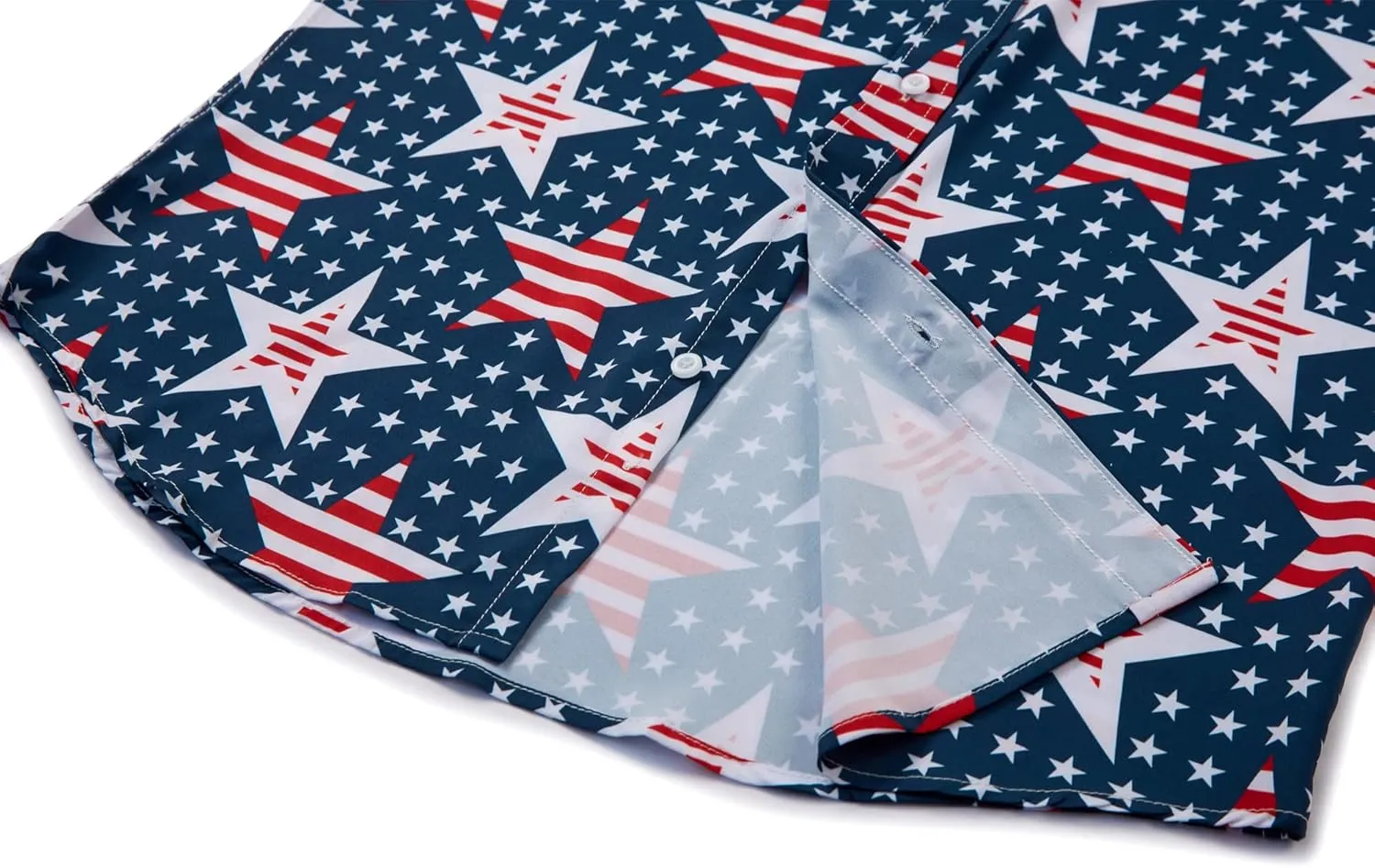Mens American Flag Shirt - Patriotic Shirts for Men Short Sleeve Button Down Hawaiian Shirts