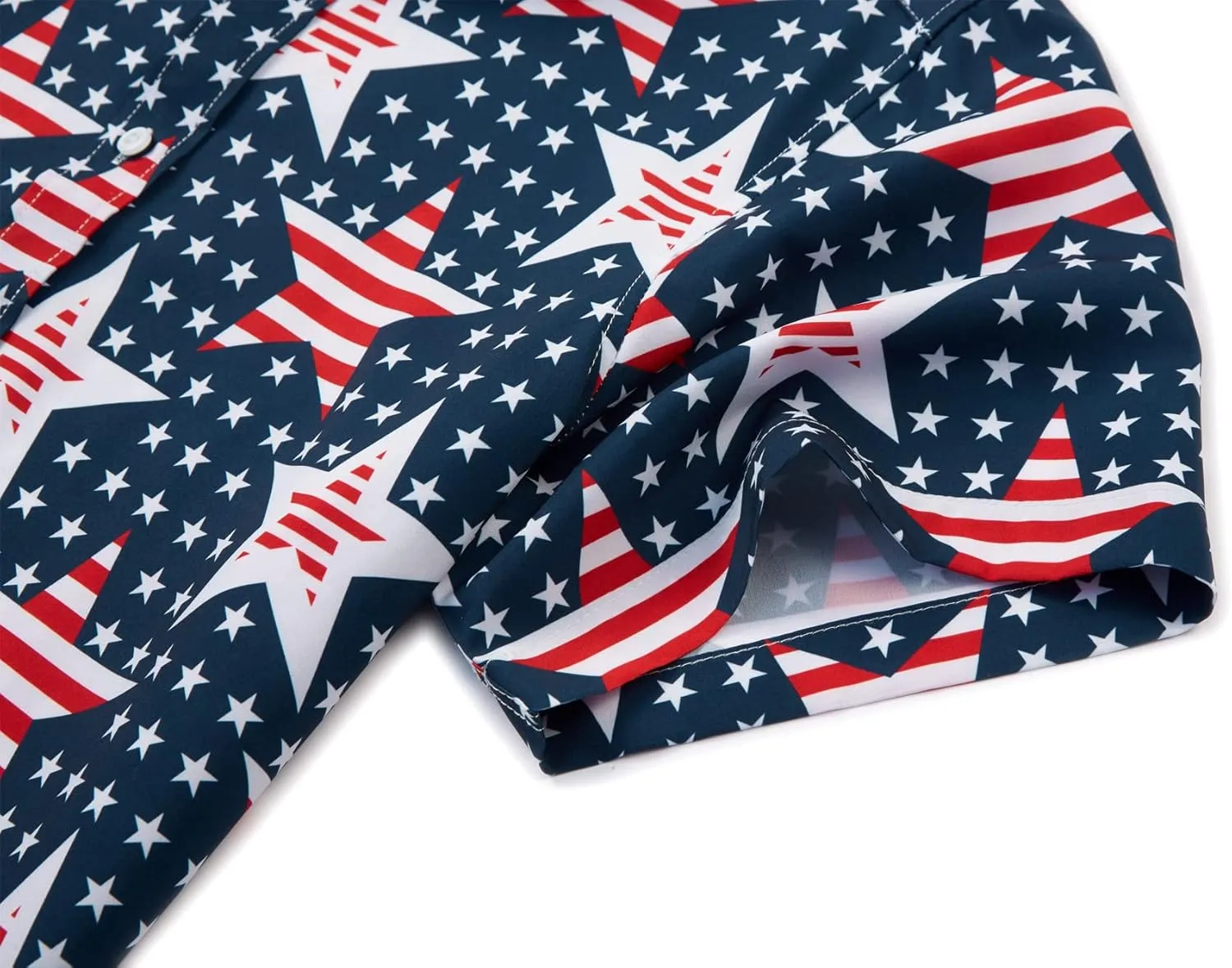 Mens American Flag Shirt - Patriotic Shirts for Men Short Sleeve Button Down Hawaiian Shirts