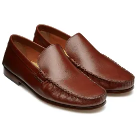 Men’s Brandy Leather Slip-On Moccasins