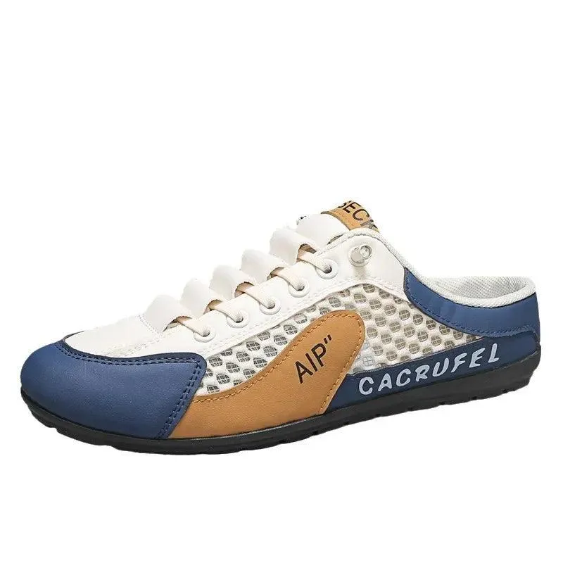 Men’s Breathable Mesh Slip-On Slippers | Soft Rubber Sole
