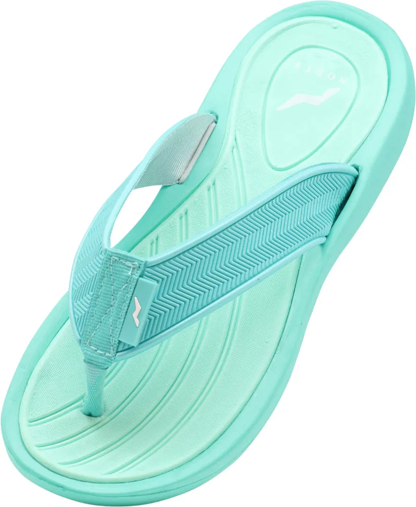 NORTY - Women's Thong Flip Flop Sandals Casual for Beach, Pool, Shower - Runs 1 Size Small