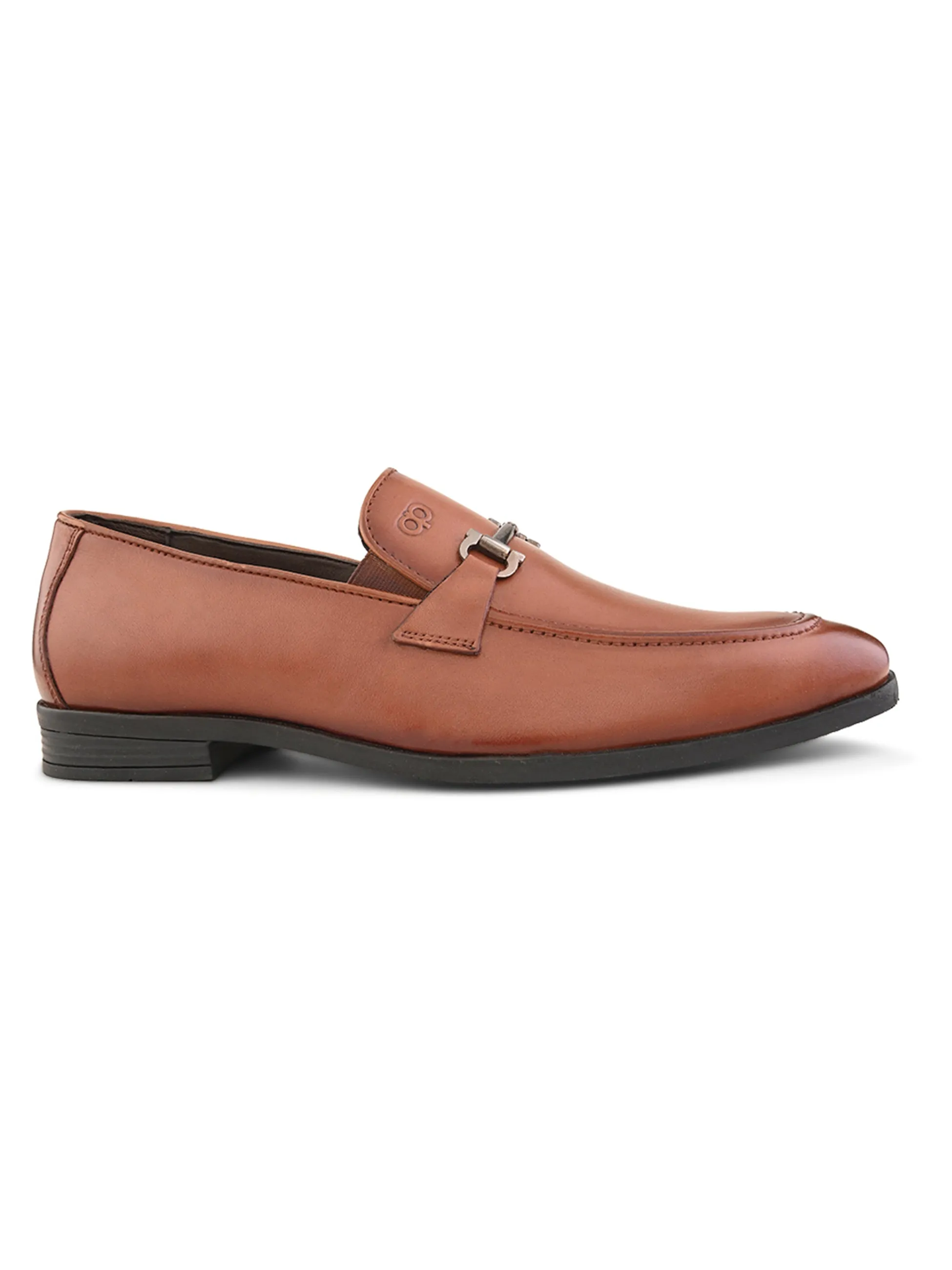 Pelle Albero Male's Cognac Leather Formal Mocassion