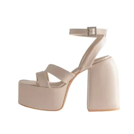 RAID Zaina Platform Sandal in Nude