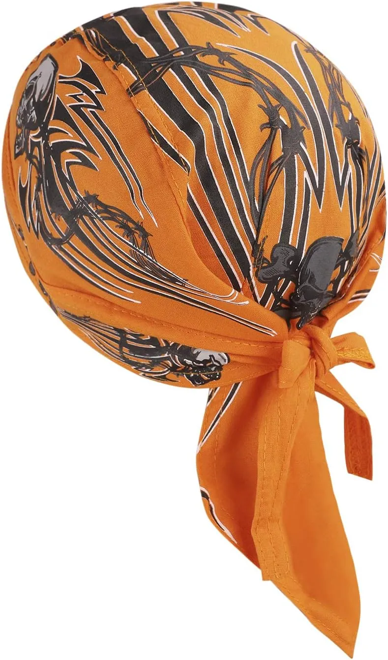 Skull Cap Cycling Helmet Liner Head Wrap Scarf Pirate Hat Bandana Running Beanie