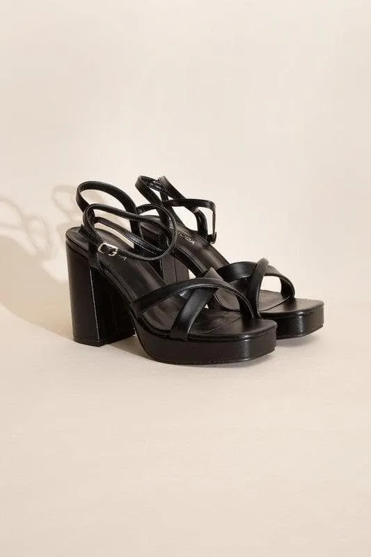 TOP MODA VALOR-1 Cross Ankle Strap Heels