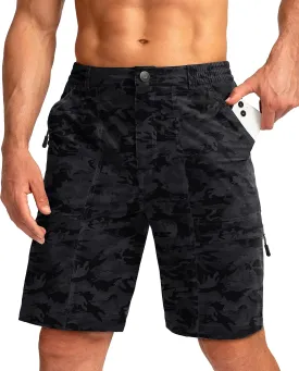 Viodia Men's Hiking Cargo Shorts with 6 Pockets Quick Dry Lightweight Stretch Shorts for Men Outdoor Fishing Golf Shorts