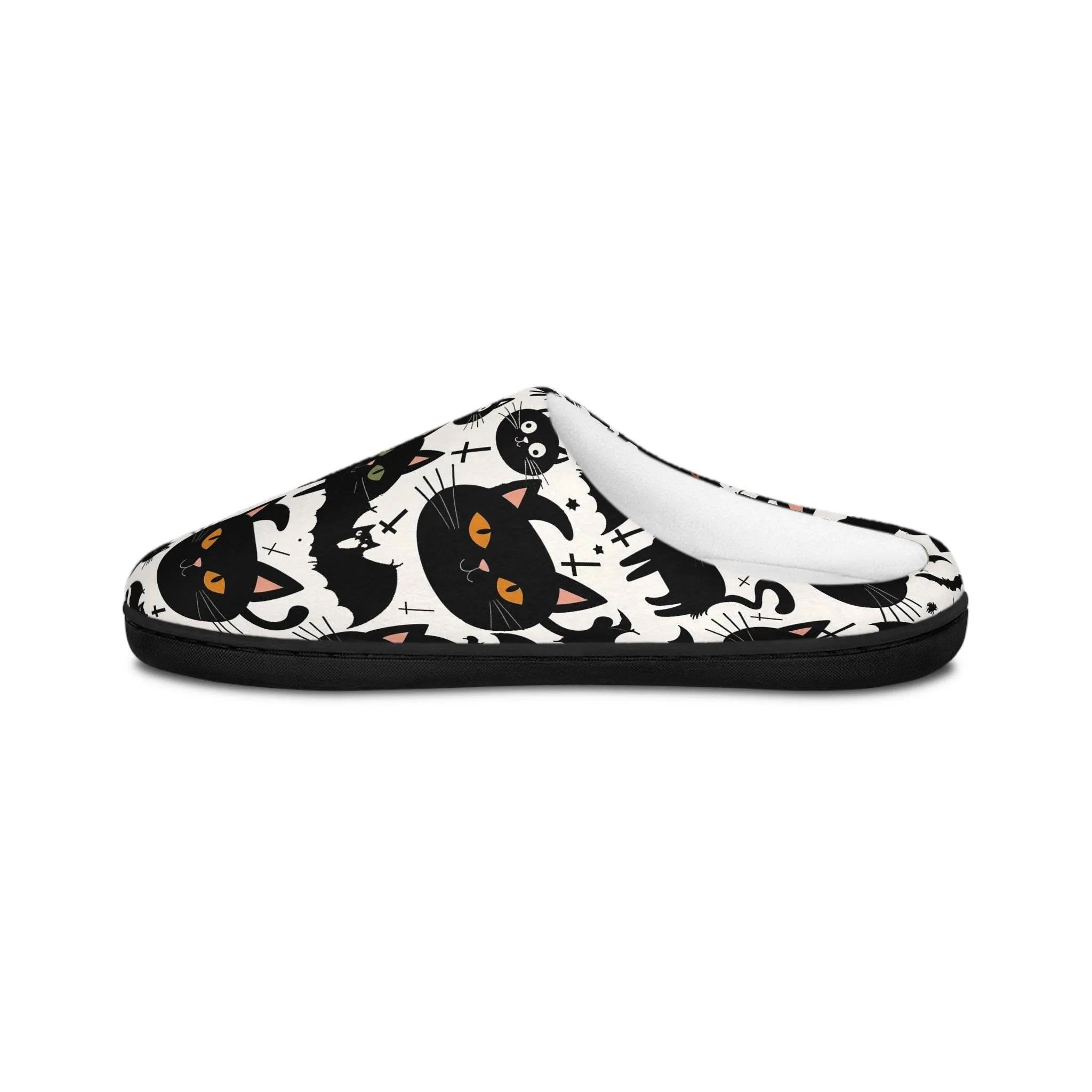 Womens Indoor Crazy Cat Slippers